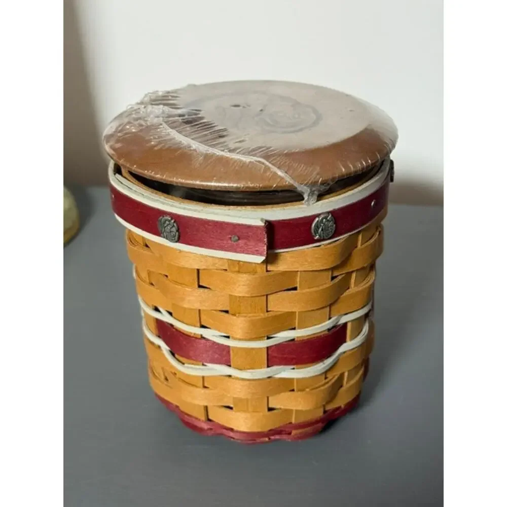 2010 Longaberger Rose Bowl Basket w/ Lid & Liner New